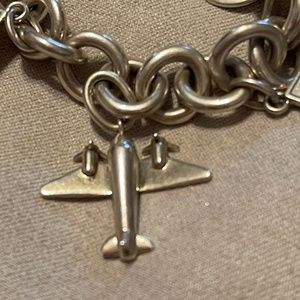 Tiffany silver airplane charm